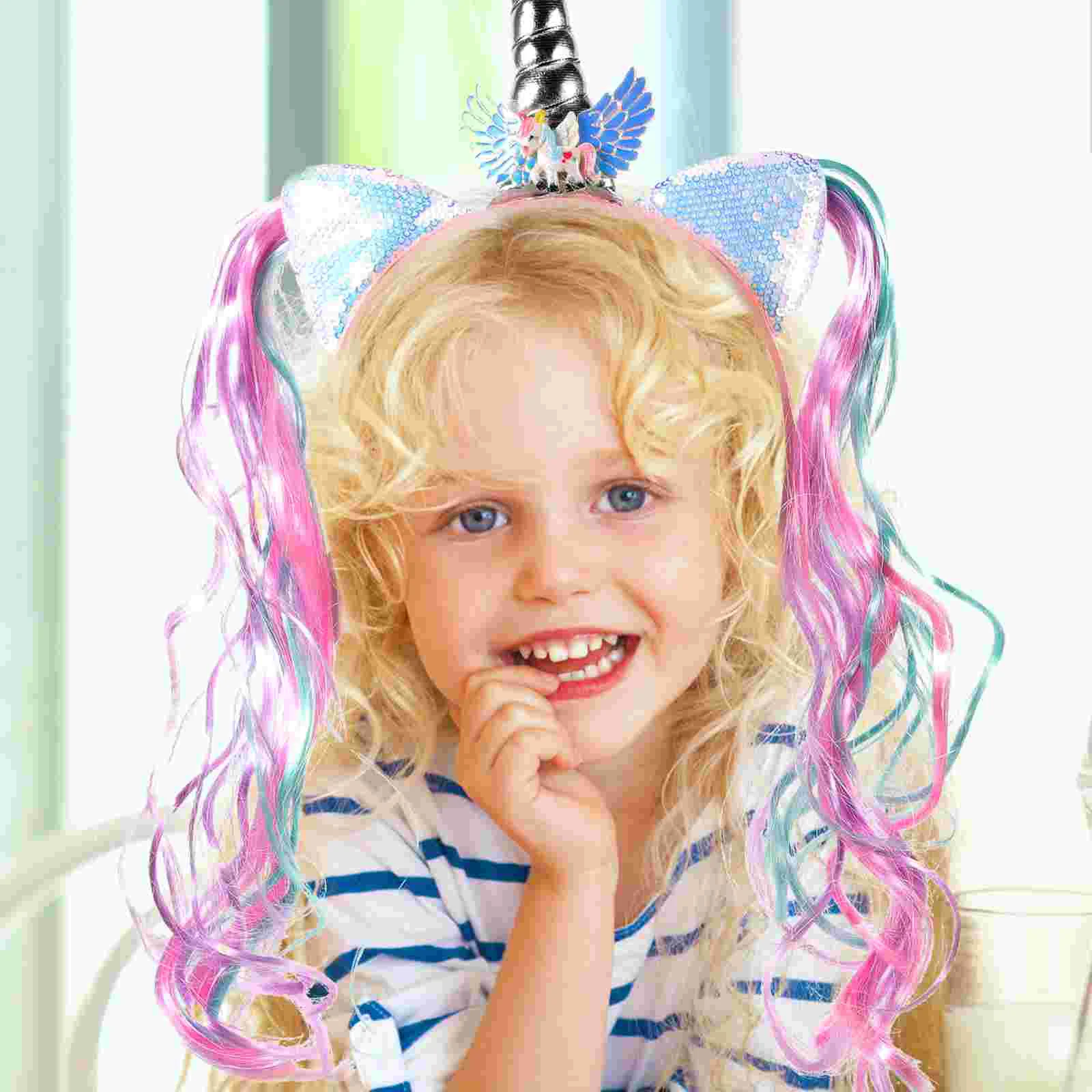 

Halloween Gifts Kids Birthday Headband Unicorn Accessories Girls Party Supplies
