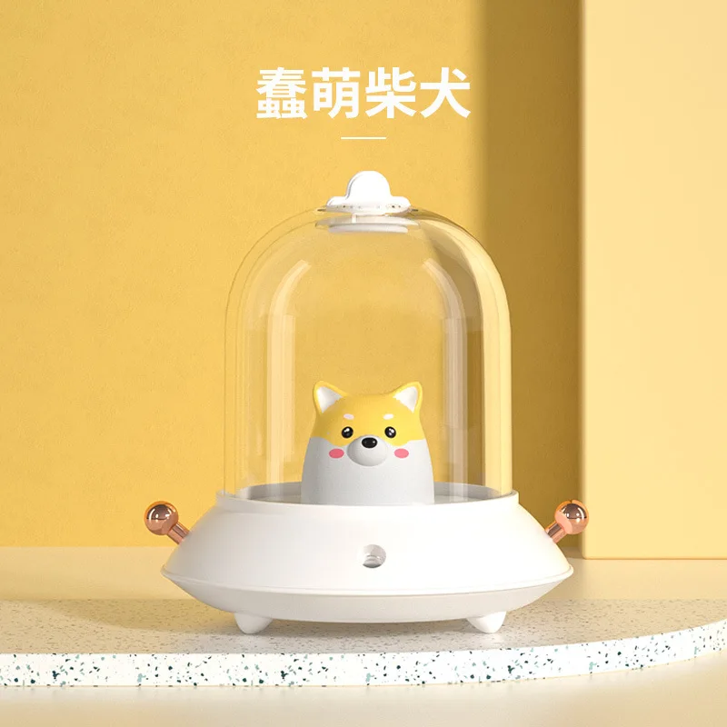 

Air Humidifier Diffuser Essential Oils USB Room Humidifier For Home 370ml Cute Pet Mist Aroma LED Lamp Humidificador Night light