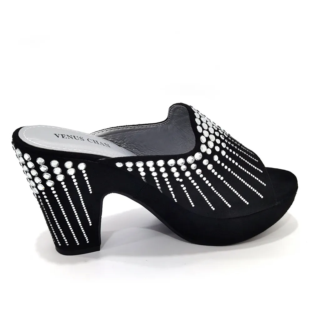 Arrival Rhinestone Women Wedding Shoes Nigerian Women Party Pumps Italian Eleagnt Luxery Shoes Women Ladies Slippers