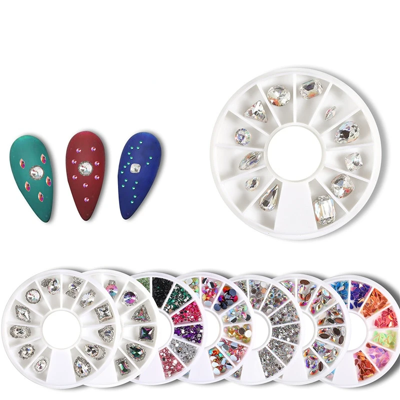 

Multicolor 5A Quality Glass Crystals Cushion Cut Loose Glue On Nail Art Rhinestones For Garment Applique