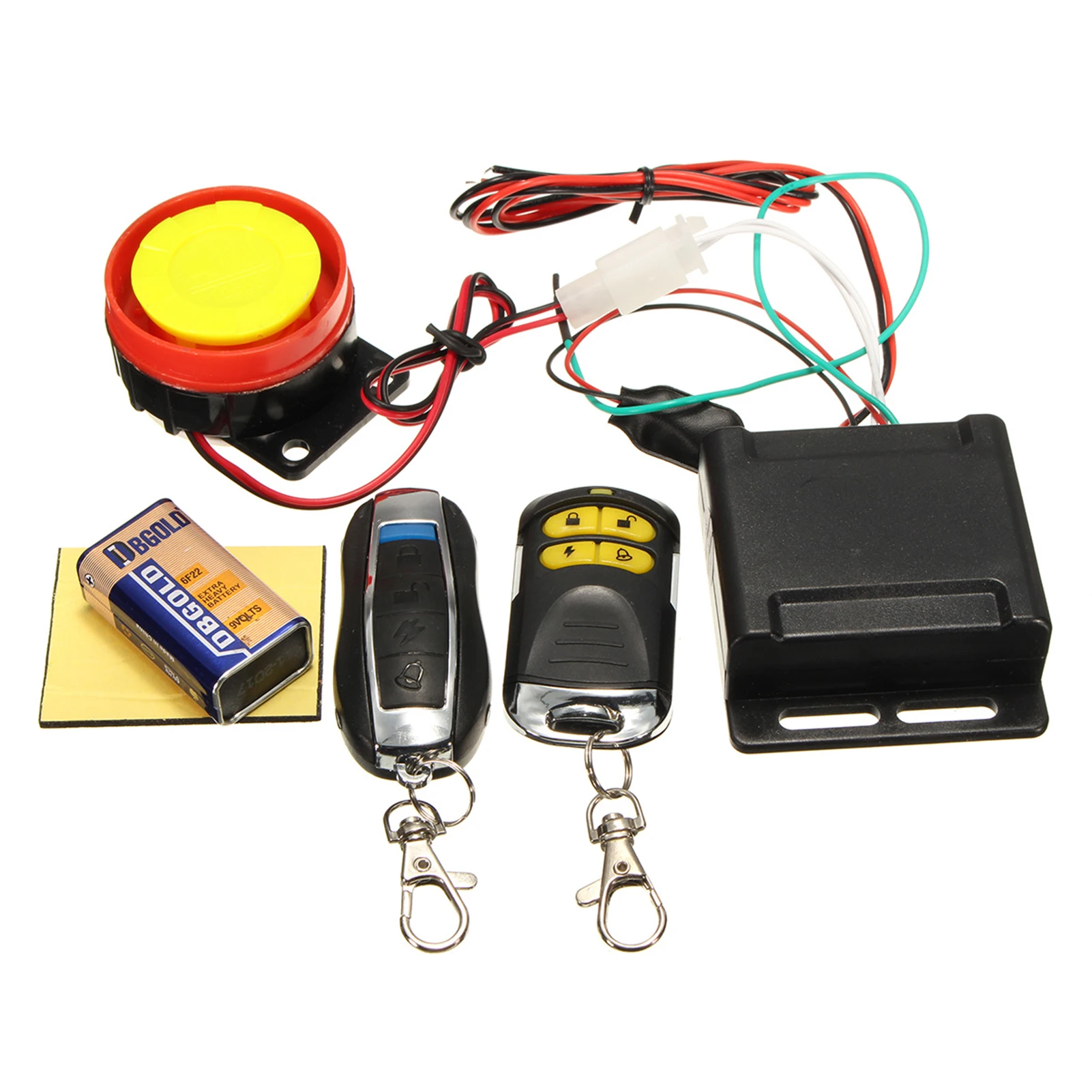 

Motorcycle Anti Theft Alarm Waterproof Motorcycle Alarm 125dB Remote Control Horn Alarm Warner Adjustable Sensitivity