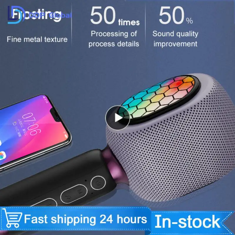 

Mini Singing Artifact Portable Speaker Mobile Mic Micro Handheld Karaoke Audio Integrated Karaoke For Home System Machine