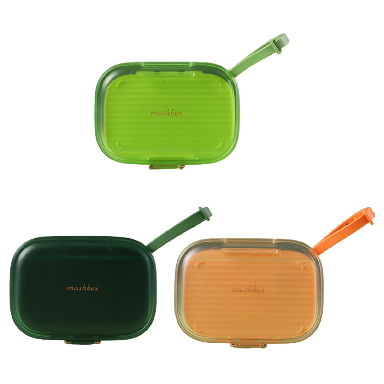 

Small Clear Face Mask Containers Snap Closure Portable Lightweight Boxes for Coins ID Card Batteries TS1