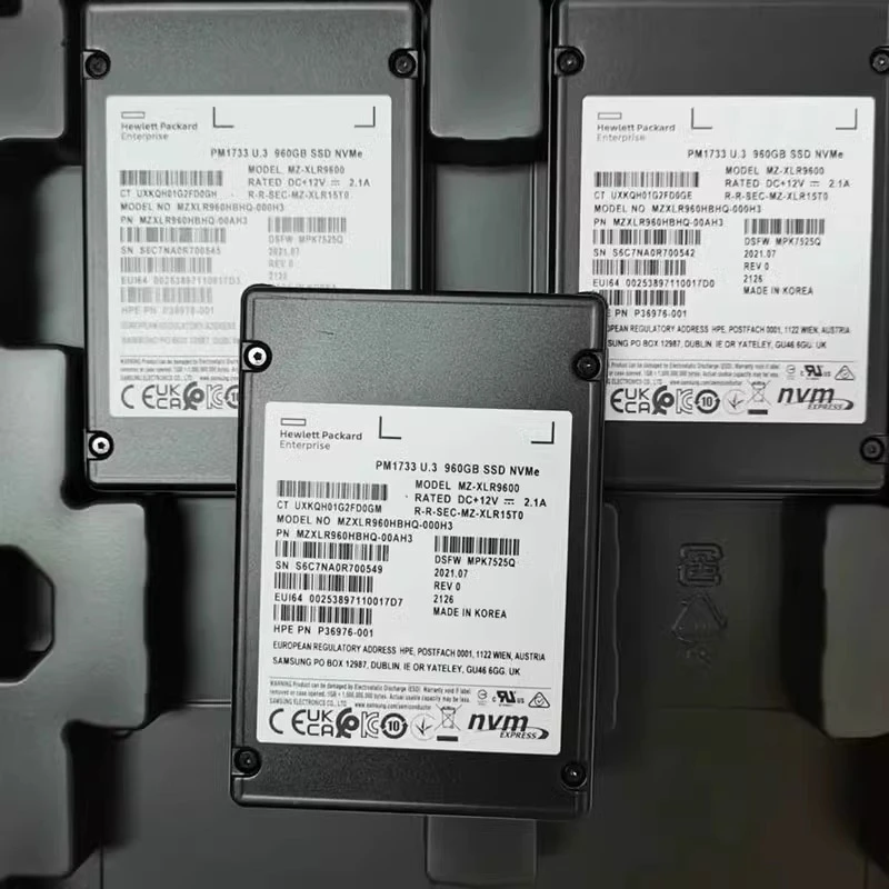 Совершенно новый оригинальный твердотельный накопитель PM1733 960G U3 NVME для сервера