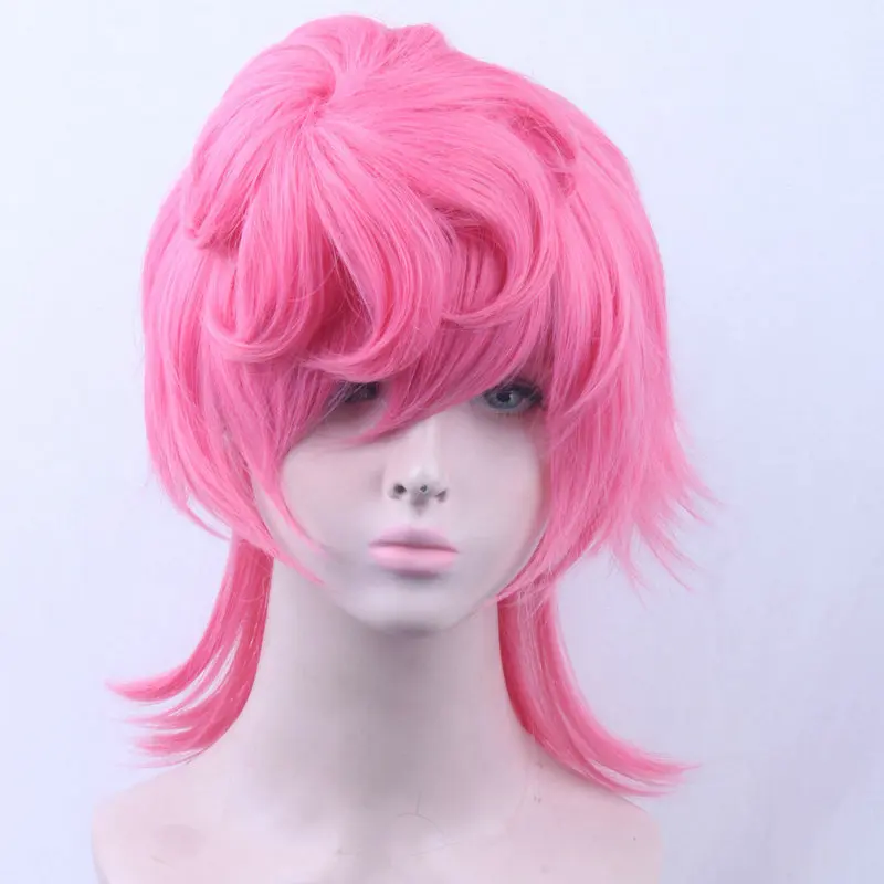 

Парик Trish Una для косплея, одежда для косплея Джоджо из невероятных приключений, с короткими волосами из синтетического волокна, для косплея Д...