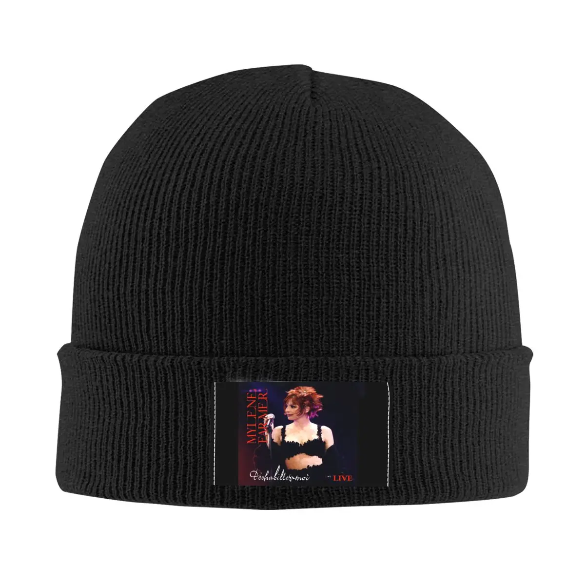

Pretty Mylene Farmer Bonnet Hats Fashion Knit Hat For Men Women Warm Winter French Singer Skullies Beanies Caps