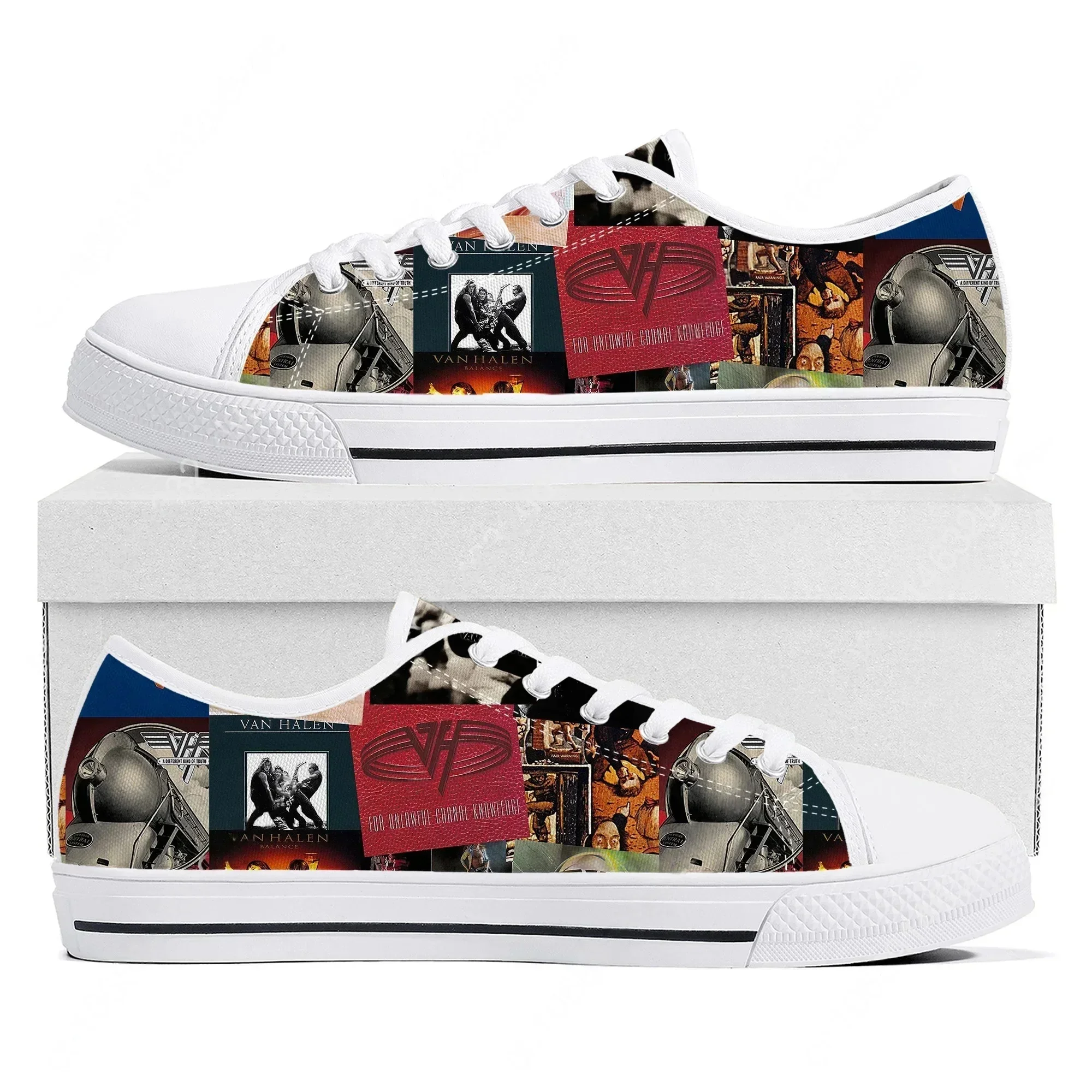 Фото Кроссовки Van Evh 5150 Stripes Halen Low Top, высококачественные, мужские и женские, из холста, модель 1984, повседневная обувь для пар, обувь на заказ. №2