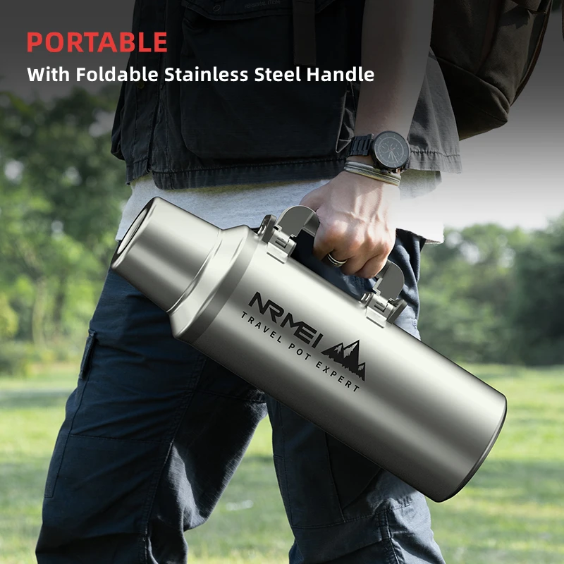 3.0L/4.0L Outdoor Thermos Stainless Steel Large Capacity Portable Double Wall Vacuum Flask Insulated BPA FREE with Filters and C
