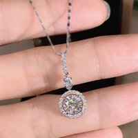 huitan brilliant crystal cubic zircon bridal wedding necklace high quality silver plated fashion luxury women jewelry wholesale