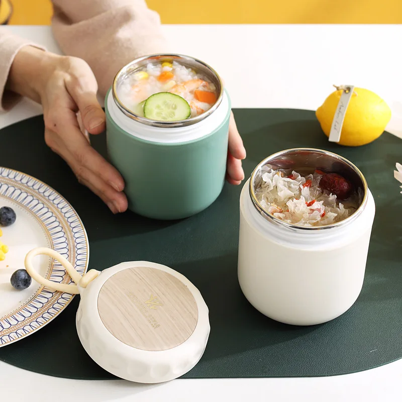 

430ml Stainless Steel Insulated Lunch Box Bento Box Thermos Containers Food Thermal Tableware Students Portable Pot BPA-Free