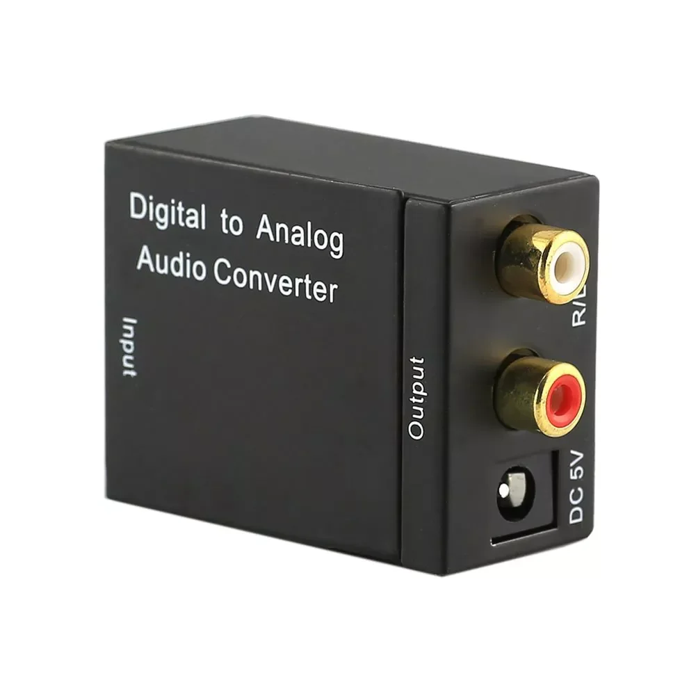 

to Analog Audio Converter Digital Optical CoaxCoaxialToslink to Analog RCA L/R Audio Converter Adapter Amplifier