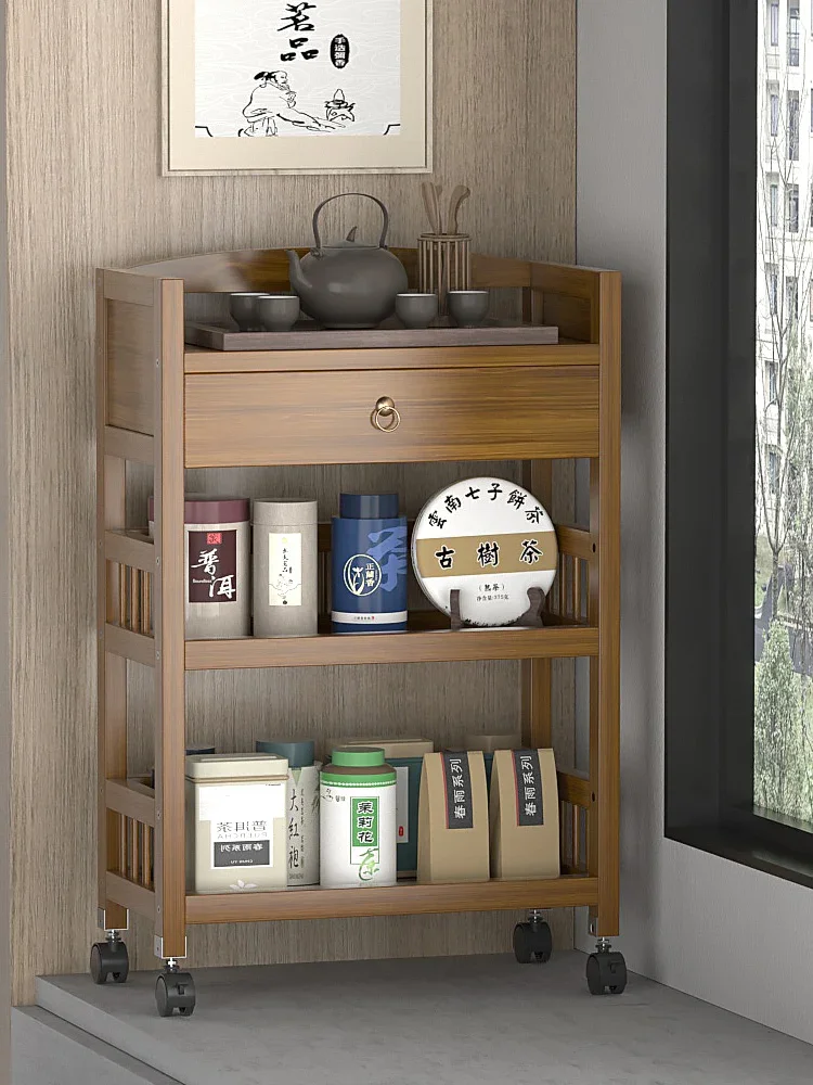 Книжная полка напольный шкив твердая древесина домашнее настольное хранилище