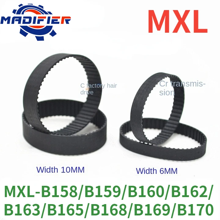 

GKTOOLS MXL Synchronous Timing belt B158MXL/B159MXL/B160MXL/B162MXL/ B163MXL/B165MXL/B168MXL/B169MXL/B170MXL Width 6/10mm