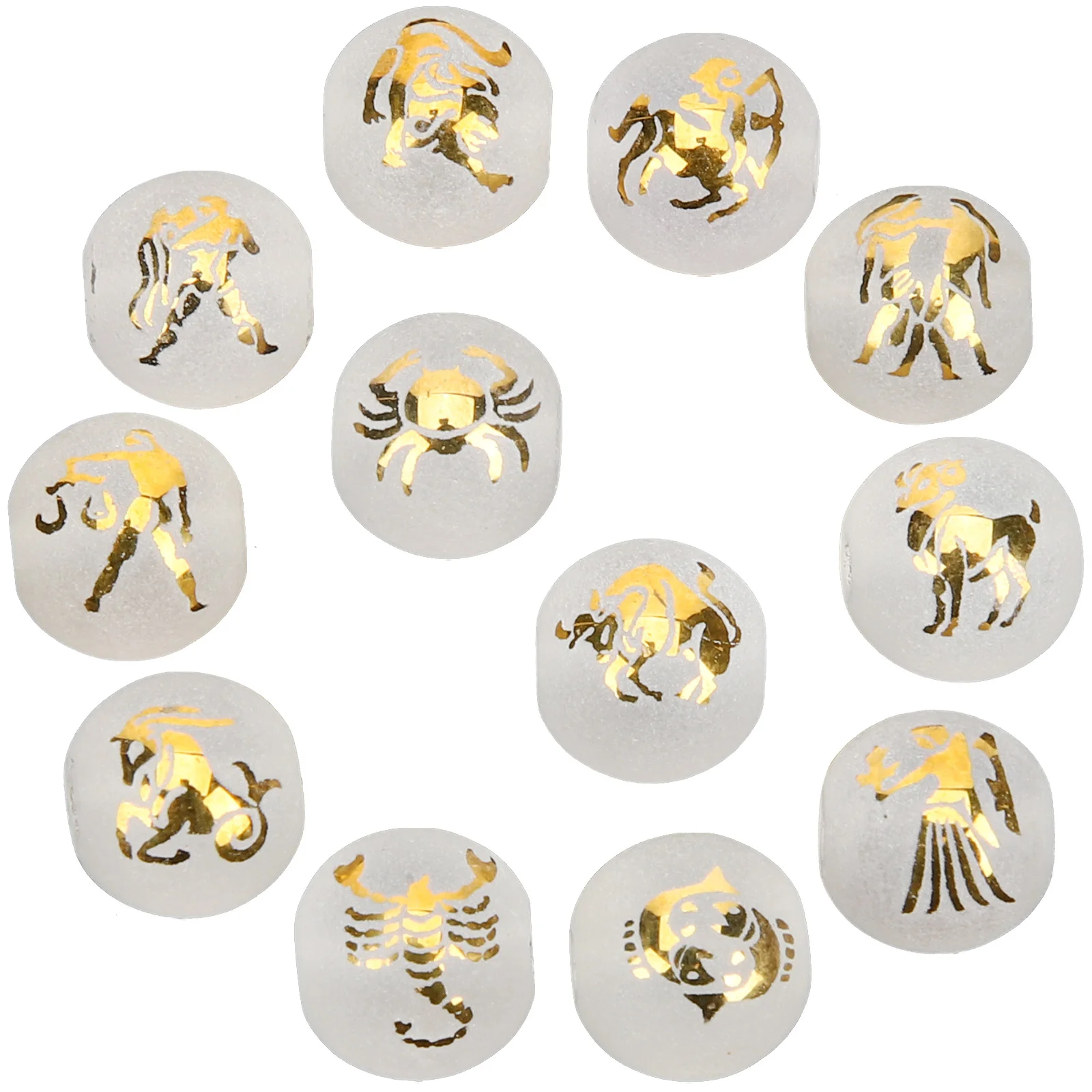 

12Pcs Jewelry Making Beads Earrings Beads Loose Beads Keychain Beads