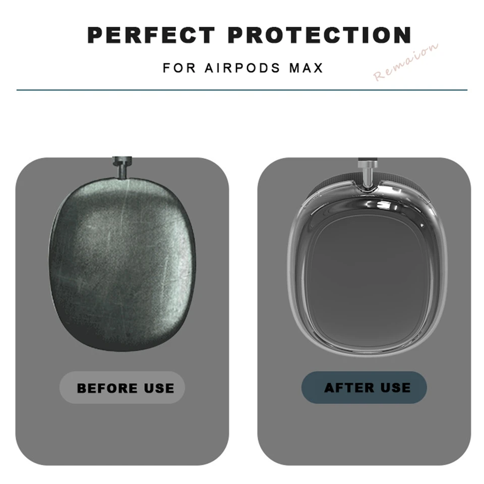 Прозрачный чехол для наушников Airpods Max мягкие тонкие Защитные чехлы Air Pods