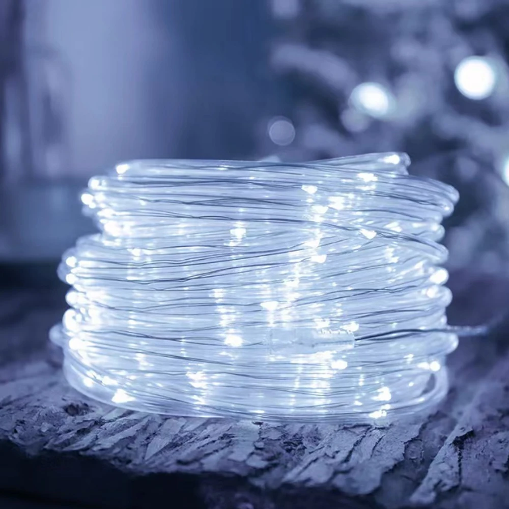 

Солнечные гирлянды LED, теплый белый, ПВХ, 50LED
