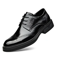 2022 spring man real leather shoes rubber sole anti slip man office business dress flats man leather shoes