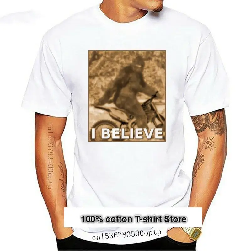 

Camiseta con estampado para hombre y mujer, Camisa de algodón de manga corta, Motocross, saquatch, divertida, 2021
