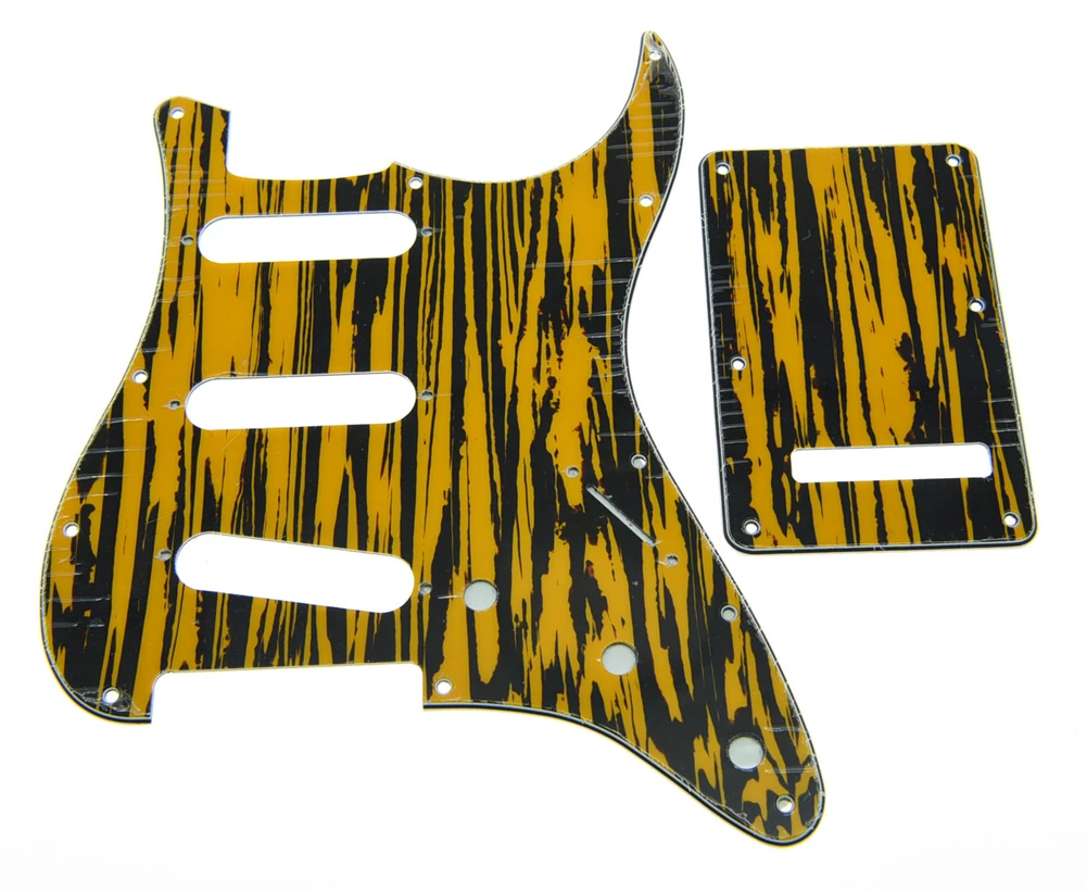 

3 Ply 11 Holes Guitar Pickguard Scratch Plate And Back Tremolo Cover Screw For Strat Guitar 11 Mounting Screw Holes For Standard