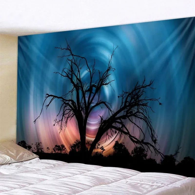 Vast Milky Way scene decorative tapestry charming starry sky landscape psychedelic living room bedroom home decoration