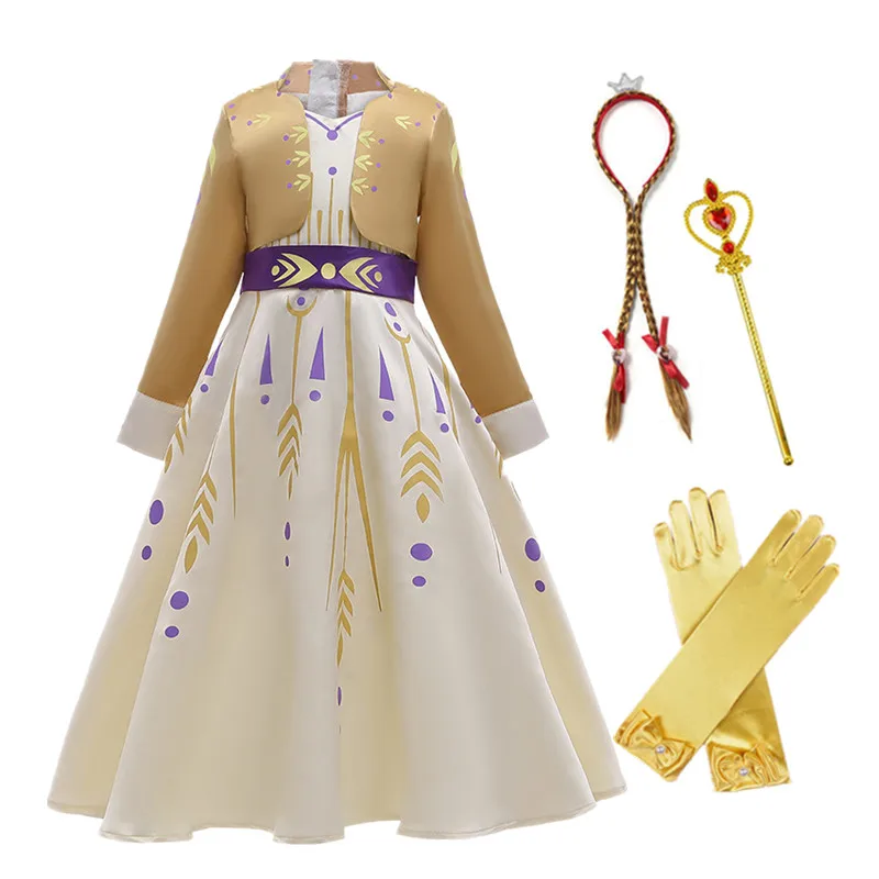 

Girls Dress Elsa 2 Anna Dress Vestidos Girl Snow Queen Cosplay Costume for Kids Birthday Christmas Princess Dress
