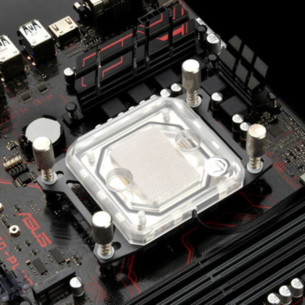 

CPU Water Cooling Block With RGB Light Computer AMD AM4 Ryzen Socket 3 5 7 9 USA