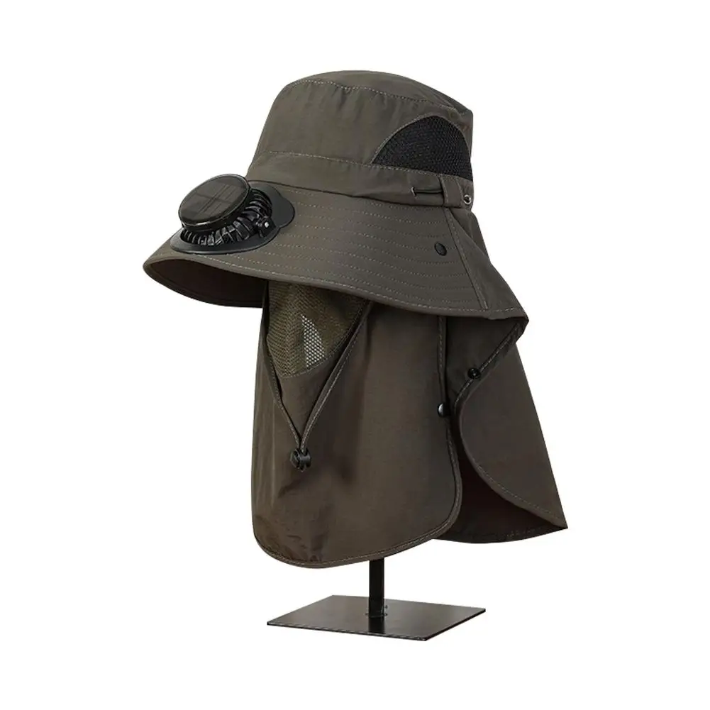 Шляпа с вентилятором и солнечной зарядкой Солнцезащитный котелок для работы