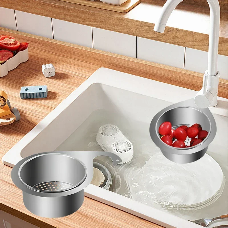 Корзина-сето для раковины в форме лебедя из нержавеющей стали съемная дренажная