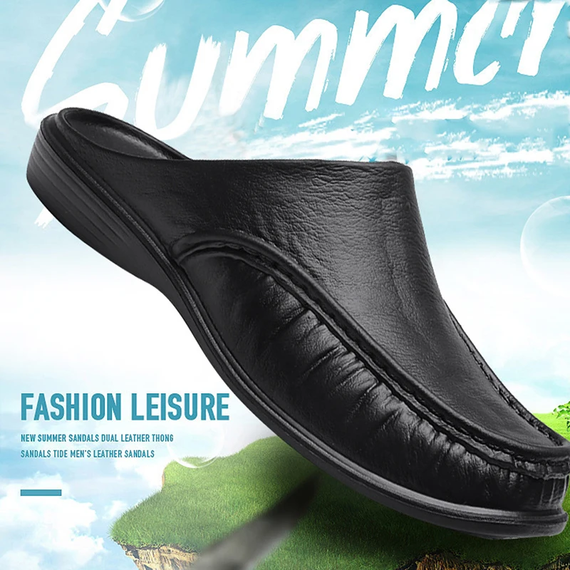 

Men Loafers Slip On Casual Walking Shoes Designer Men Half Slippers Comfortable Soft Slippers Size 40-47