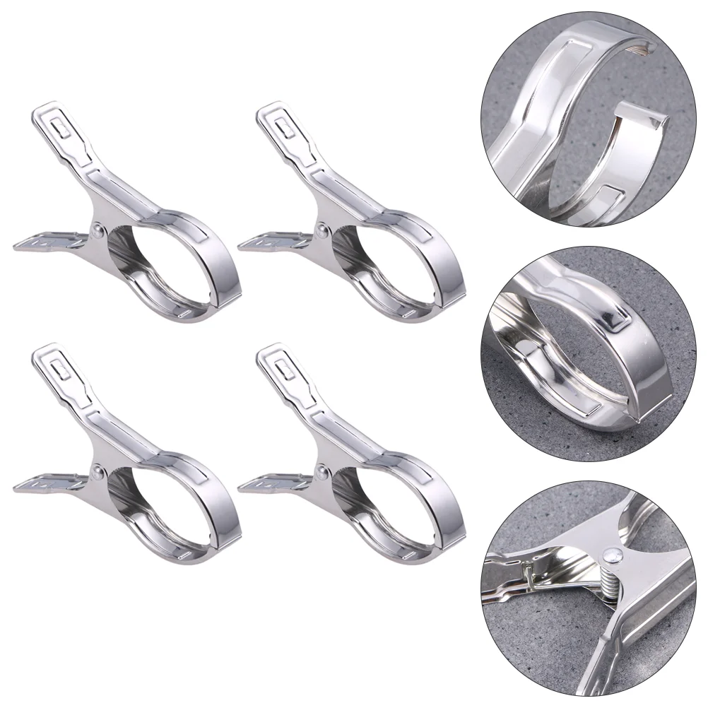 

12pcs Metal Clothes Fixing Clips Windproof Clothespins Stainless Steel Towel Clips