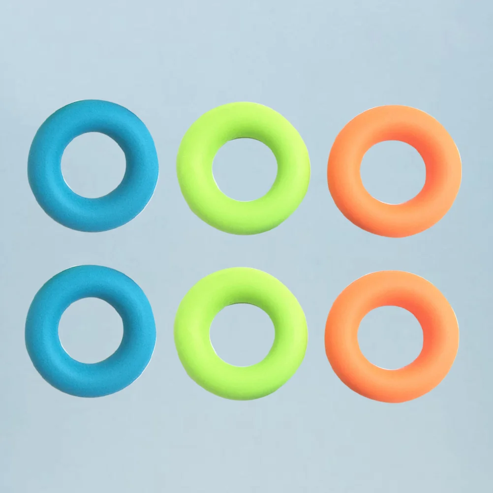 

6PCS 30LB 40LB 50LB Silicone Grip Rings Exercise Hand Strengthener for Relief Recovery (Green Blue Orange)