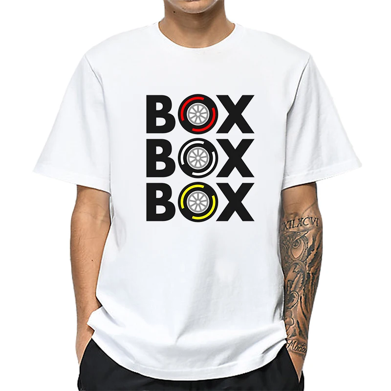 

Summer trend short Box Box Box F1 Tyre Compound V2 Men T Shirt Formula 1 Print Tops Clothing Funny Short Sleeve Fashion Loose