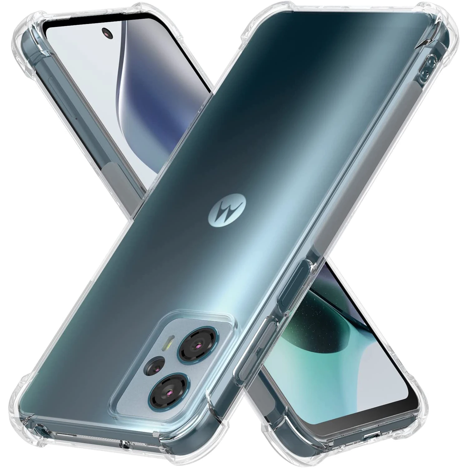 

Прозрачный чехол для Motorola Moto G13 G23 G53 G73 G22 G32, толстый противоударный мягкий силиконовый прозрачный чехол для телефона Moto G42 G52 G82