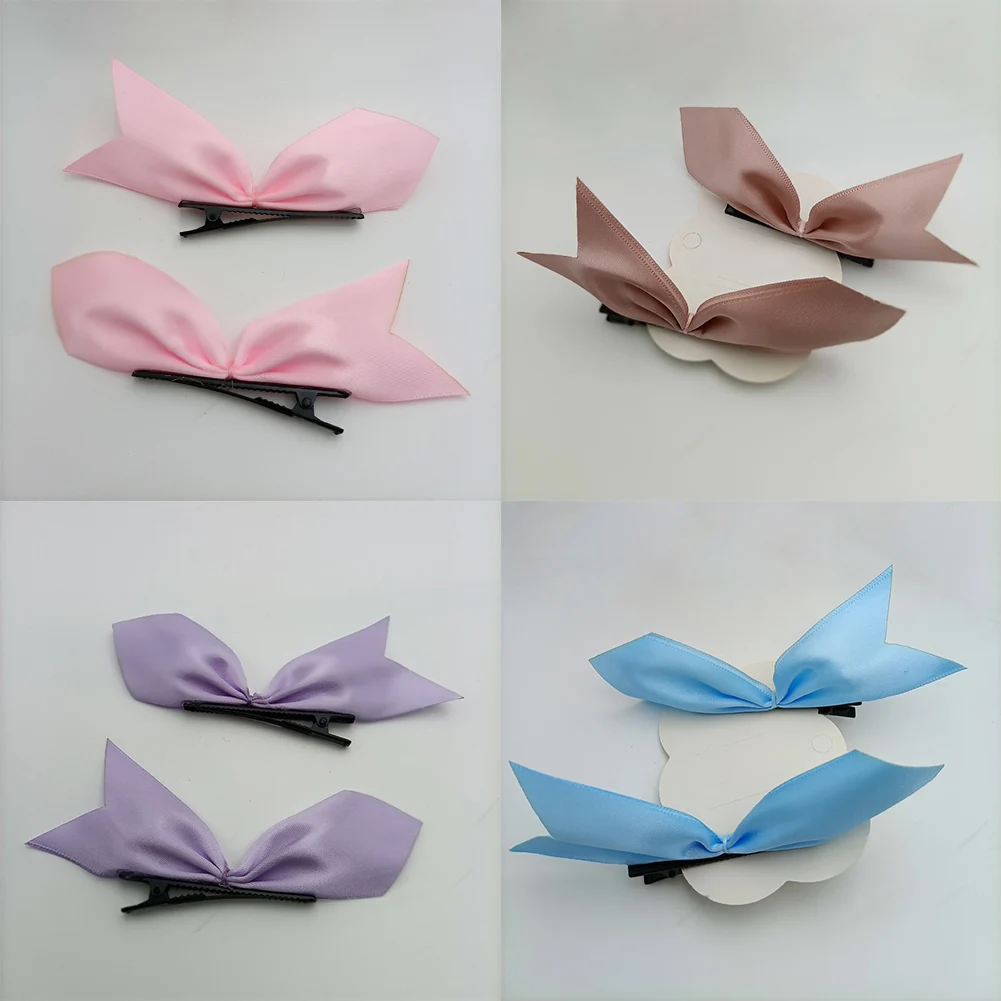 

Шпилька для волос с бантом Женская, Винтажная заколка-пряжка с черной и белой лентой, аксессуары для волос, 2 шт.