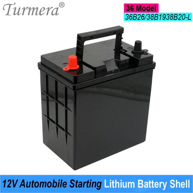 

Turmera 12V Car Battery Box Automobile Starting Lithium Batteries Shell for 36Series 36B26 38B19 38B20 Replace 12V Lead-Acid Use