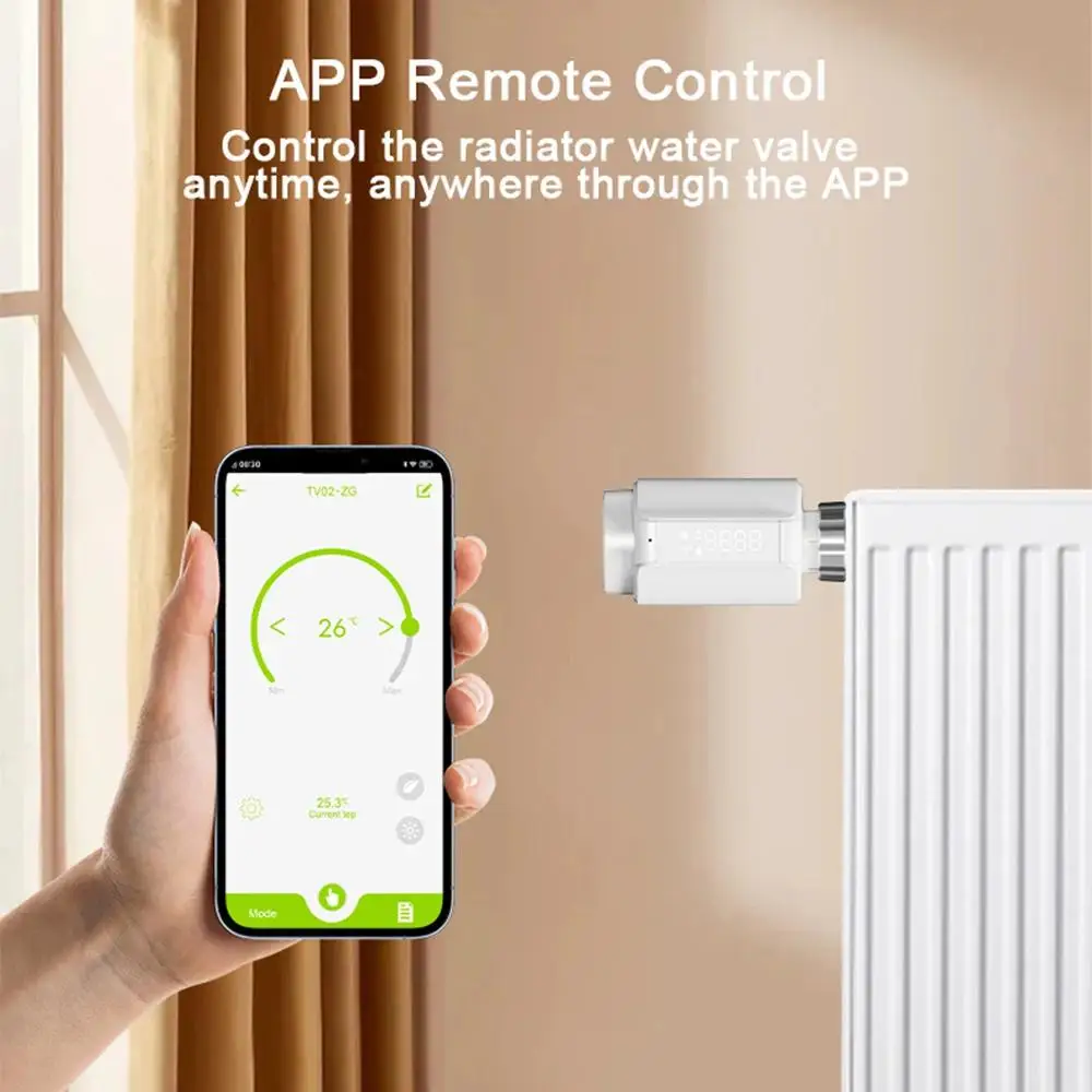 Термостатический радиаторный клапан Tuya Zigbee умный привод радиатора