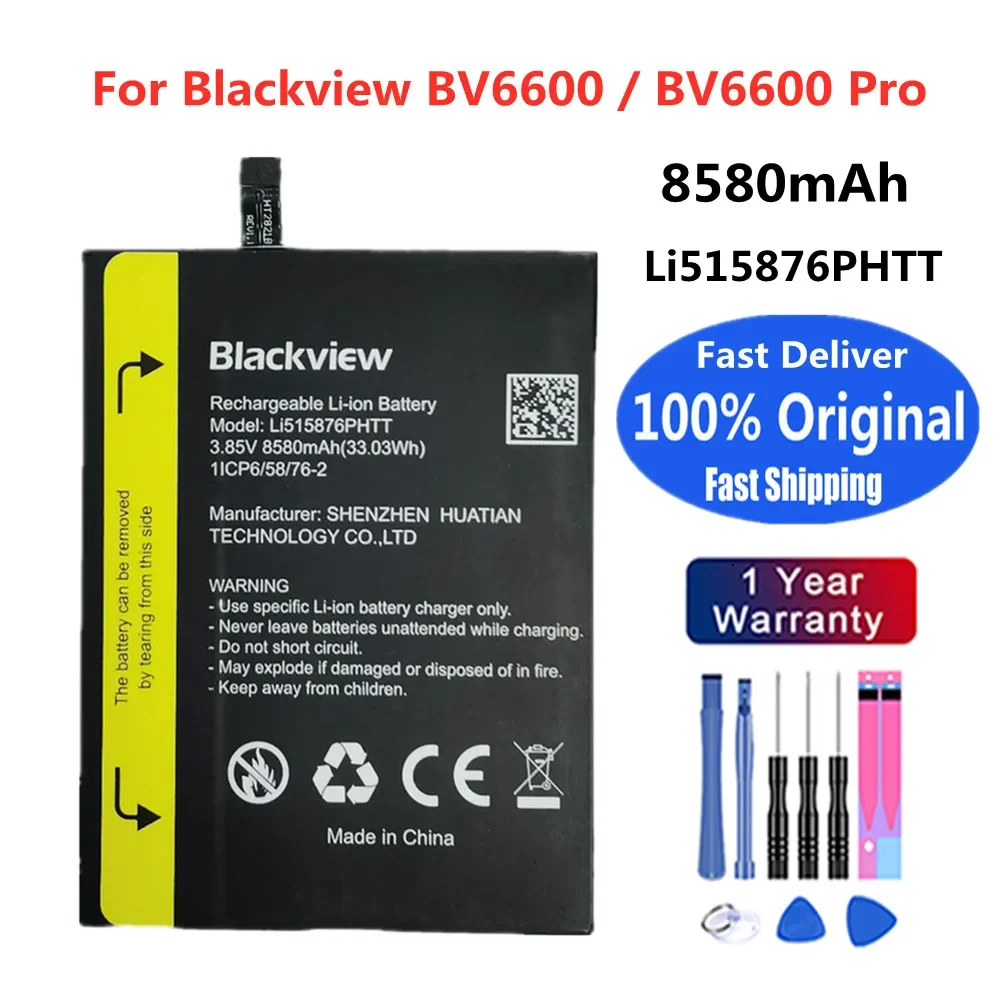 Ли 515876 Оригинальный аккумулятор Li PHTT 8580 мАч (bv6600) для Blackview BV6600 Pro Helio A25 A 25 Bateria