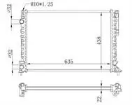 

Engine radiator for BRN044022 (635 × × 22) LAGUNA manual