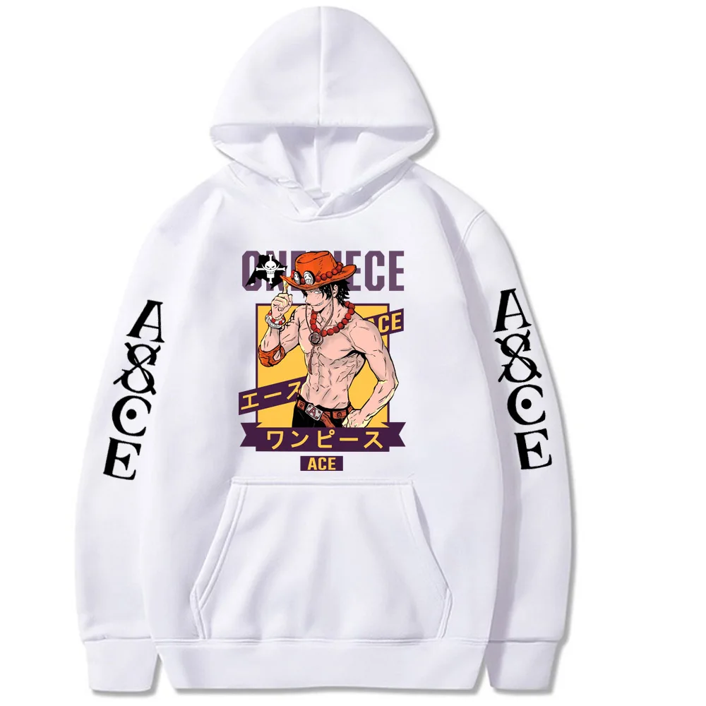 2023 Anime One Piece Hoodie Ace Printing Hoodie Manga Style Print Tops Harajuku Style Hoodie fashion leisure pullover hoodie