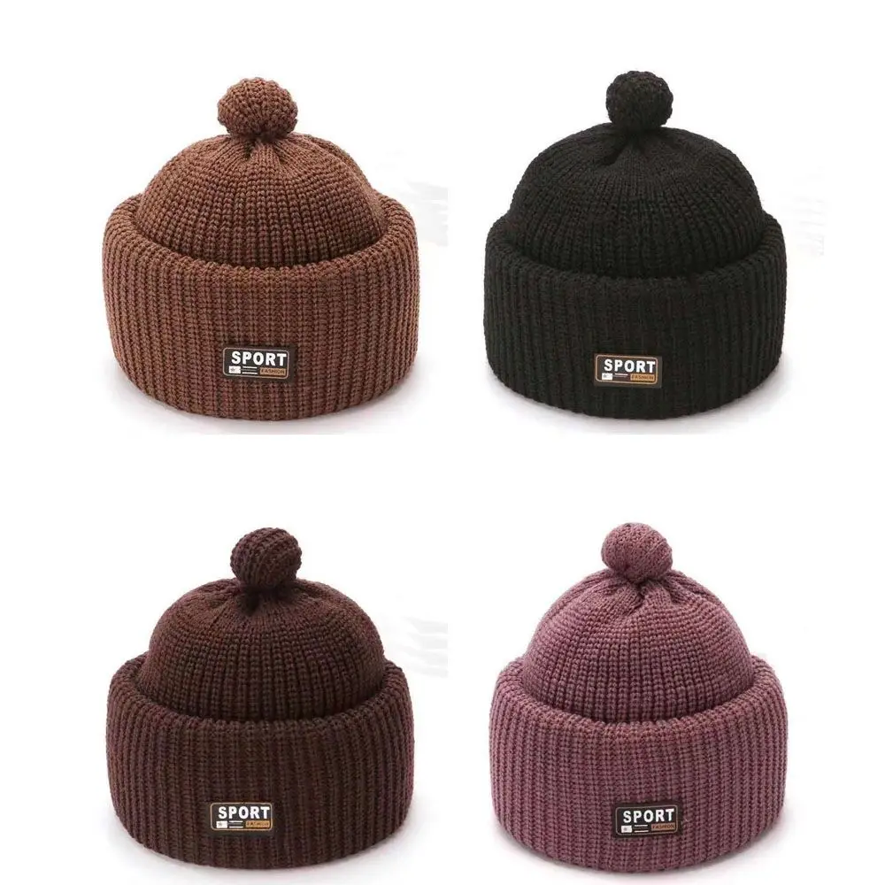 

Повседневная дизайнерская зимняя Классическая утепленная теплая вязаная шапка шапки для мужчин среднего и пожилого возраста мужская шапк...