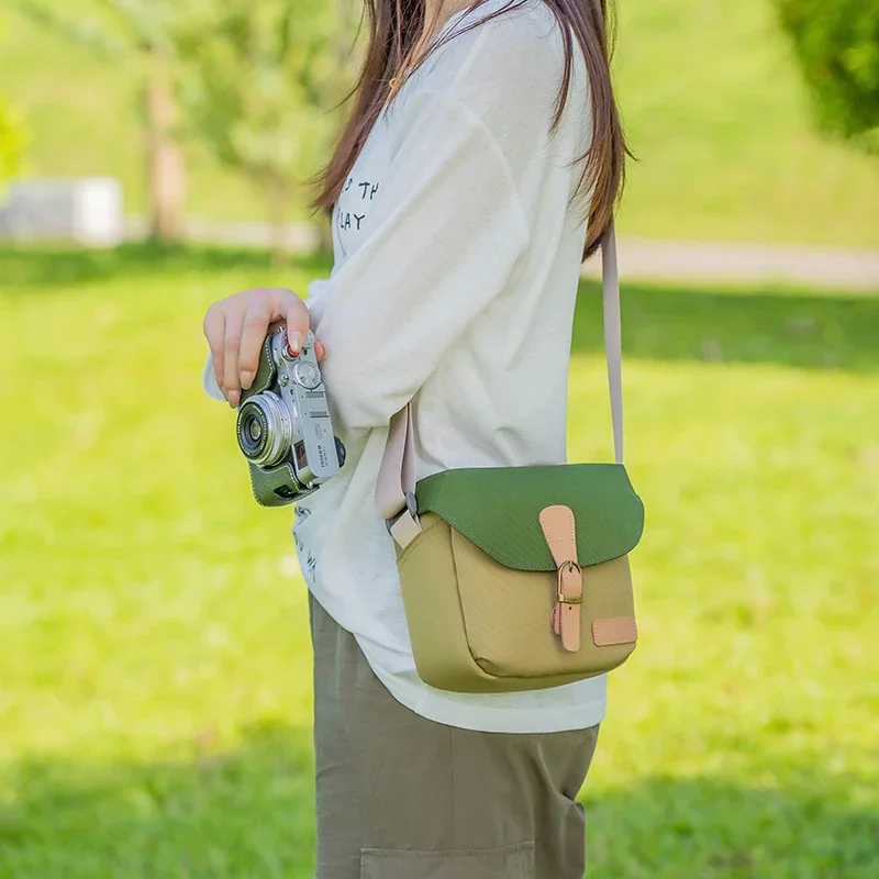 Для Fuji Canon Nikon Sony нейлоновая сумка для фотоаппарата на плечо беззеркальной