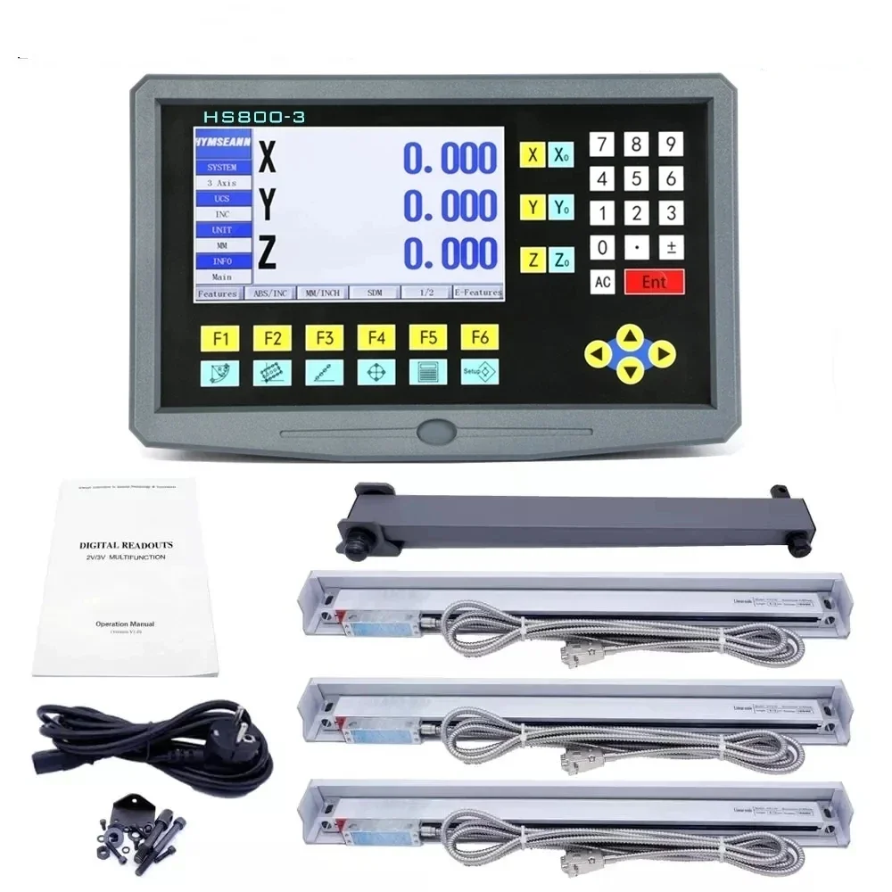 HYMSEANN 3-осевой ЖК-дисплей DRO для токарного станка