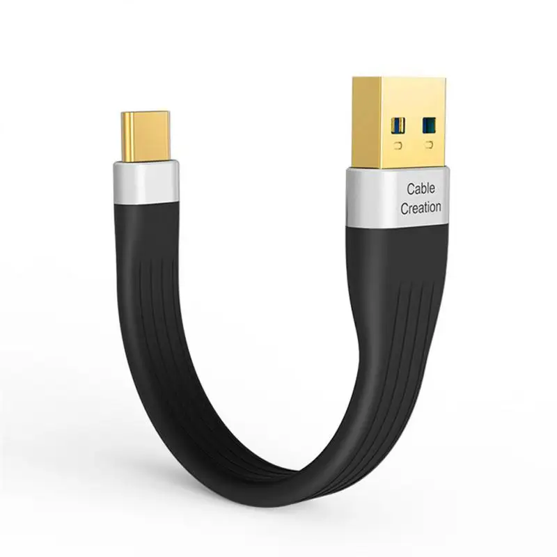 

5gbps Type-c Charging Cable Ultra-short Mobile Phone Data Cable 3a Fpc Tpe Phone Accessories Data Transfer Usb C Data Cord