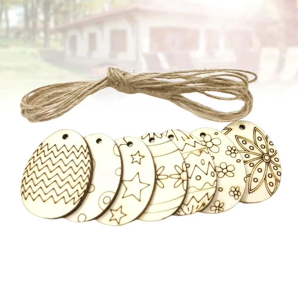 

Деревянные поделки, украшения, бирки, яйца, кусочки, необработанные вырезы, неокрашенные украшения, подвесные шнурки, вырез, отверстия