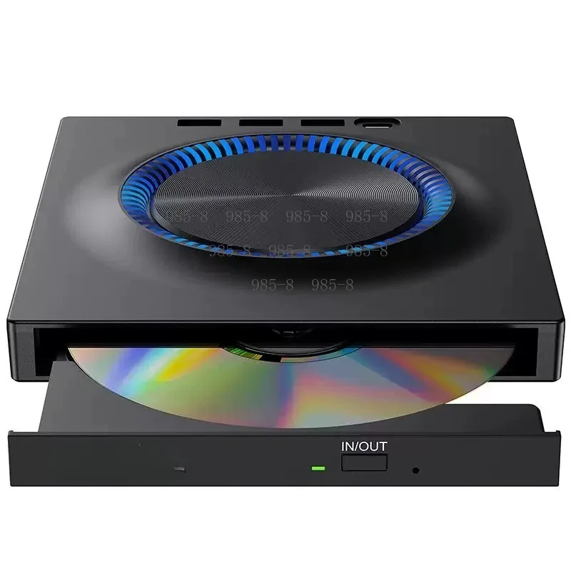 Фото Внешний оптический привод USB Type-C Blu-ray, 7 функций в одном, поддержка CD/DVD/BD, записывающее устройство, совместимость с дисками до 120 мм, для ПК и ноутбуков №4
