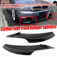 e90 bumper lip real carbon fiber car front bumper splitter lip diffuser spoiler for bmw e90 335i 328i lci m tech bumper 2009 12