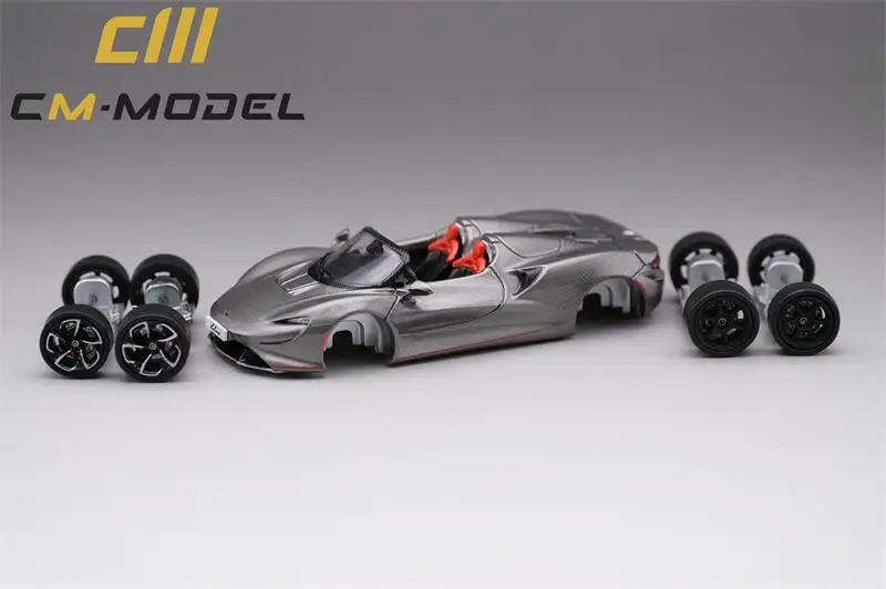 

CM MODEL 1:64 McLaren Elva Metallic gray / Sky blue Die-Cast Car Model Collection Miniature
