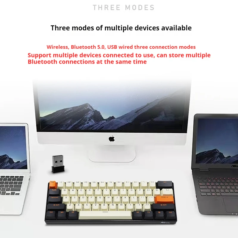 Rk Royal Kludge Rk61 2 4 г Беспроводная механическая клавиатура Bluetooth Triodo 61 мини-плеер с