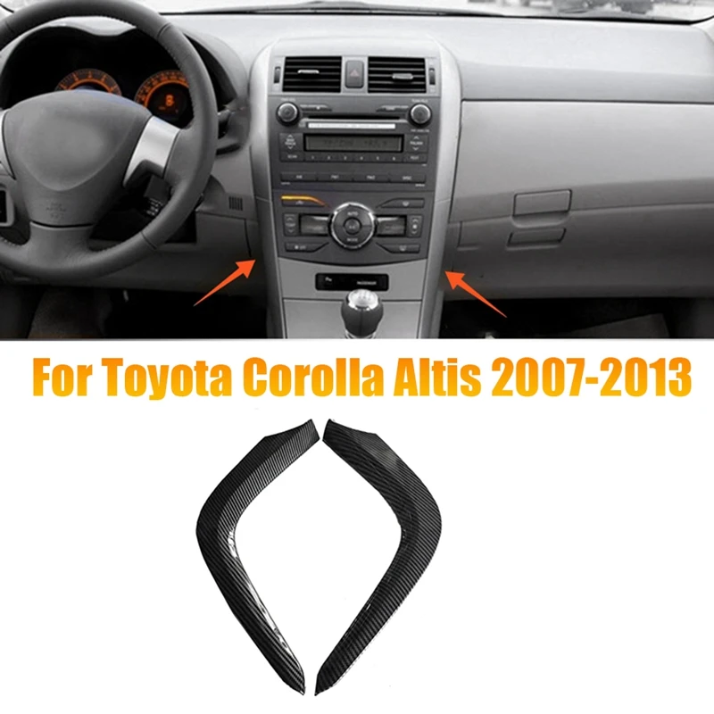 

1 пара приборной панели для Toyota Corolla Altis 2007-2013 консоли из АБС-углеродного волокна розетки Нижняя отделка