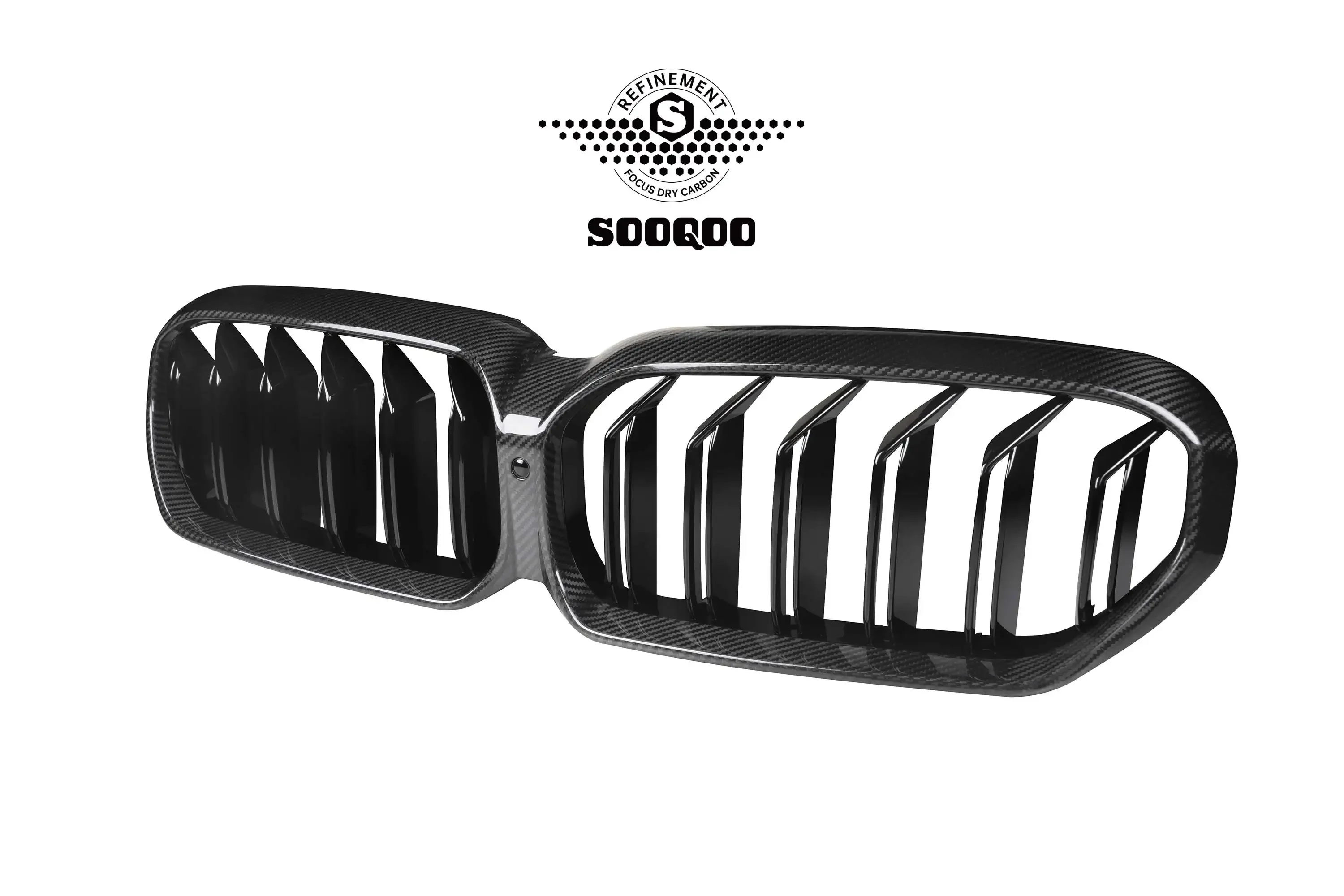 Передняя решетка SOOQOO G30 lci для BMW серии 5 бампера сухая карбоновая двойная почка